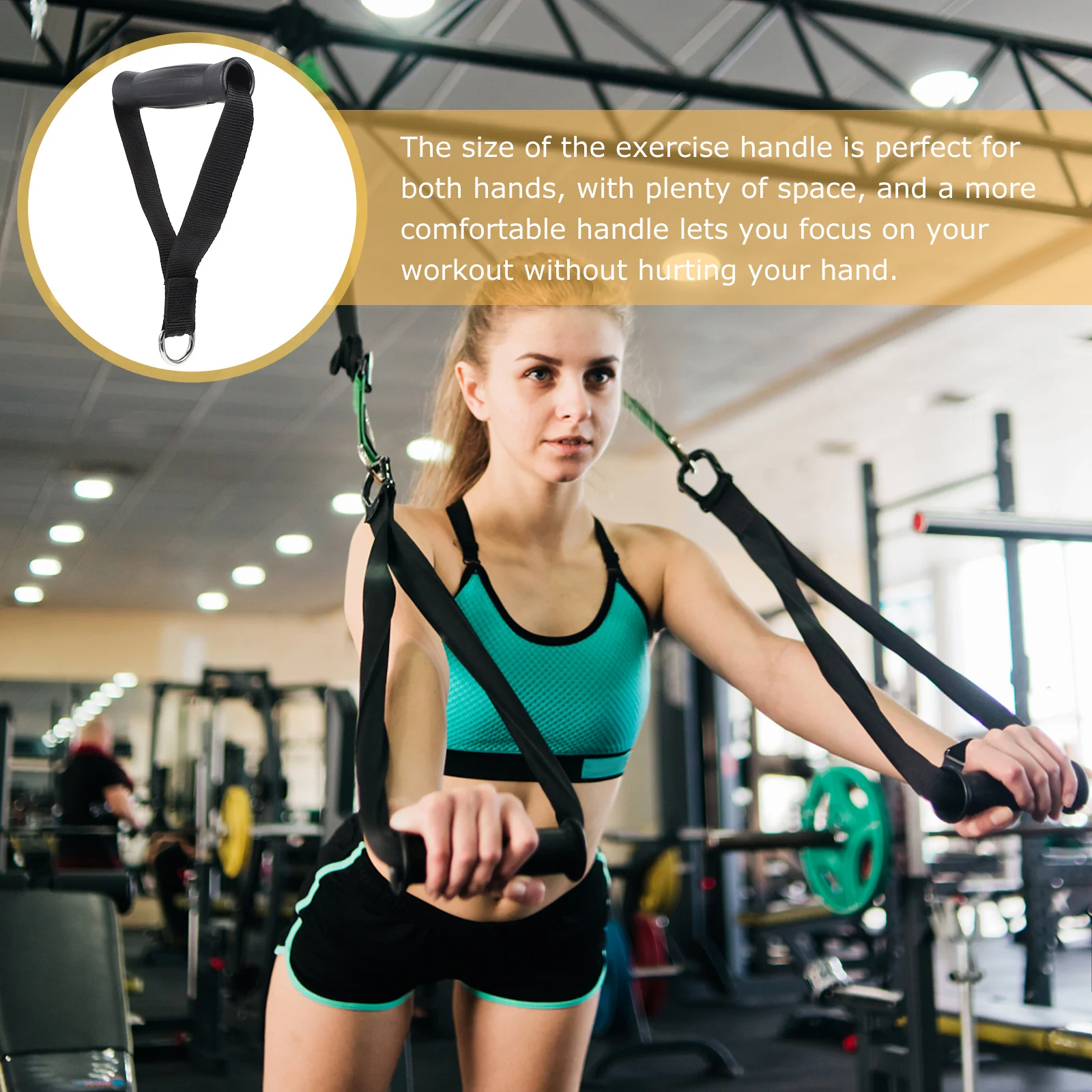 

2Pcs Fitness Pull Rope Handles Strong Comfortable Strength Training Grip Gym Pull Strap Workout Accessories Workout Accessories