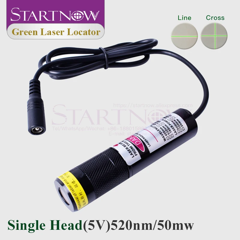 Startnow Green Positioner 520nm 50mw Single Head Laser Cross/Line Pointer Module 20*90/26x105 Laser Positioning System Locator