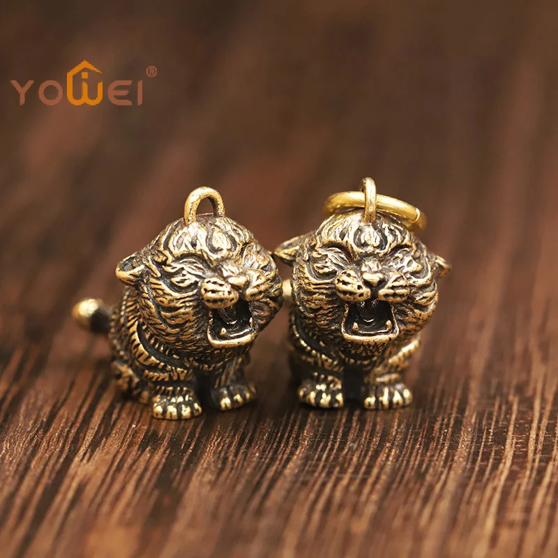 Latest Metal Brass Tiger Key Chains DIY Hangings Jewelry Accessories Animal Figurines