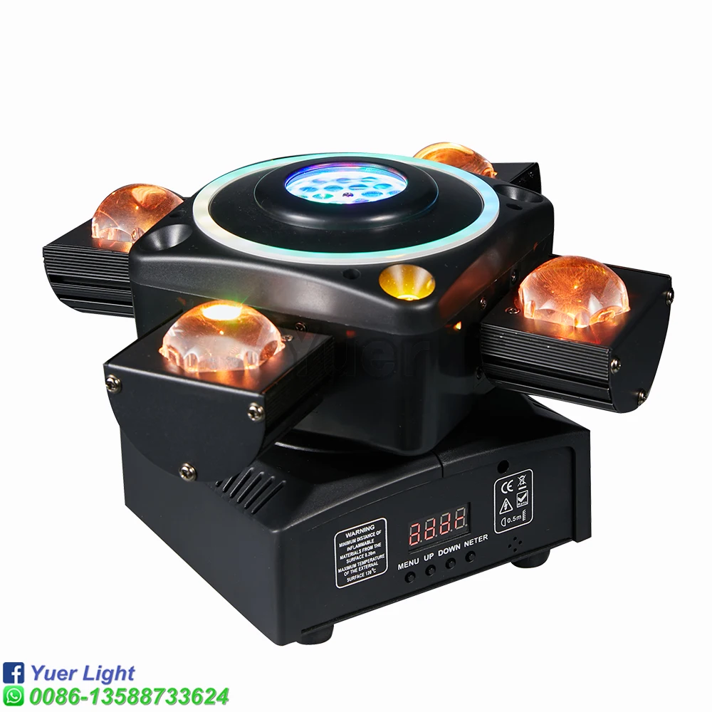 Imagem -02 - Yuer-inteligente Movendo Cabeça Feixe de Luz Rgb Starry Sky Laser Projetor Disco Giratório Ilimitado Ouro Strobe Light Cabeças Novo