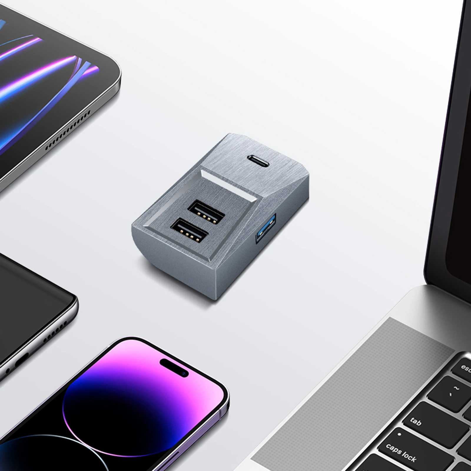 For Tesla Model Y Model 3 Accessories Glovebox USB Hub Port 모델3 모델y Docking Station Quick Charger Adapter Splitter Extension
