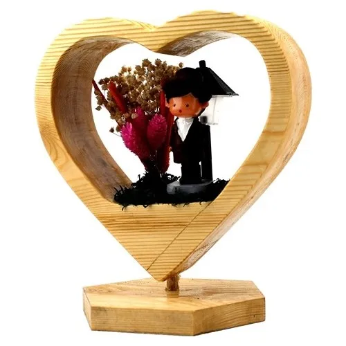 Burdan Home Wood On the Heart Boy Themed Illuminated Tereryum