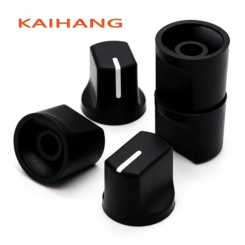 10PCS 15*11.5mm plastic straight line type Knob Potentiometer Knob cap Amplifier volume Knob cap Flower Shaped Inner Hole 6mm