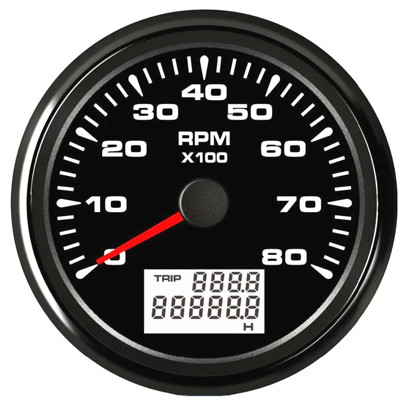 Auto 0-8000rpm mostrar tacômetros 85mm ponteiro rev contadores 1-300 relação de velocidade rpm medidores de revolução instrumento com luz de fundo