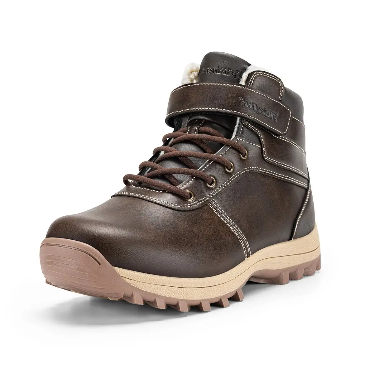 

Fittington Wide Snow Boots For Man Winter Hiking Leather Boot Outdoor Ankle High-top Shoes Waterproof Work Warm FurLined Boot