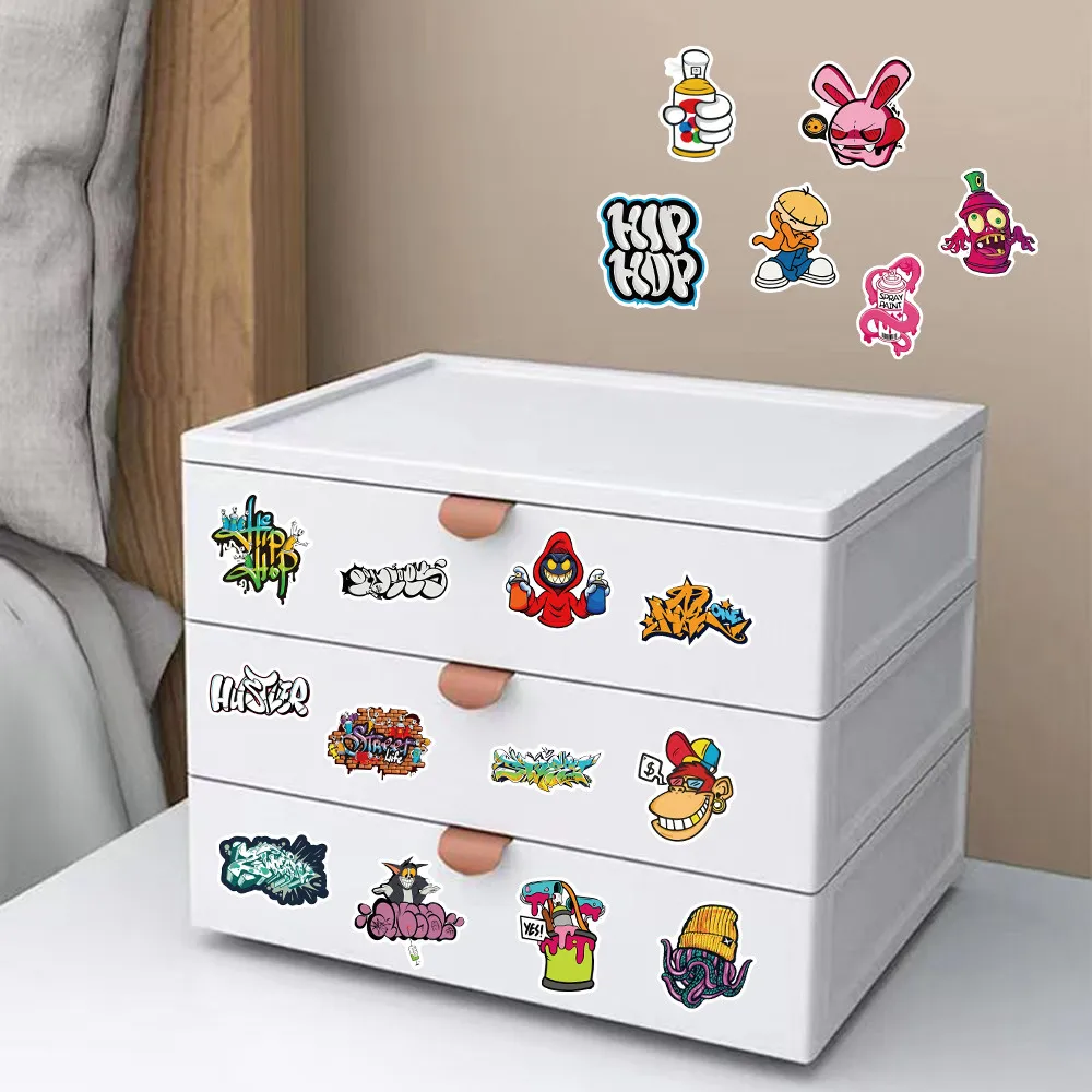 50 Stück Coole Graffiti Street Art Aufkleber für Laptop, Skateboard & Wasserflasche Deko Giajar Sticker Store – Detail 3