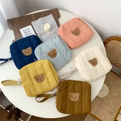 Urso bebê fralda caddy organizador, saco impermeável reutilizável, mamã armazenamento, viagem fralda saco, molhado e seco, impressões de moda, novo estilo