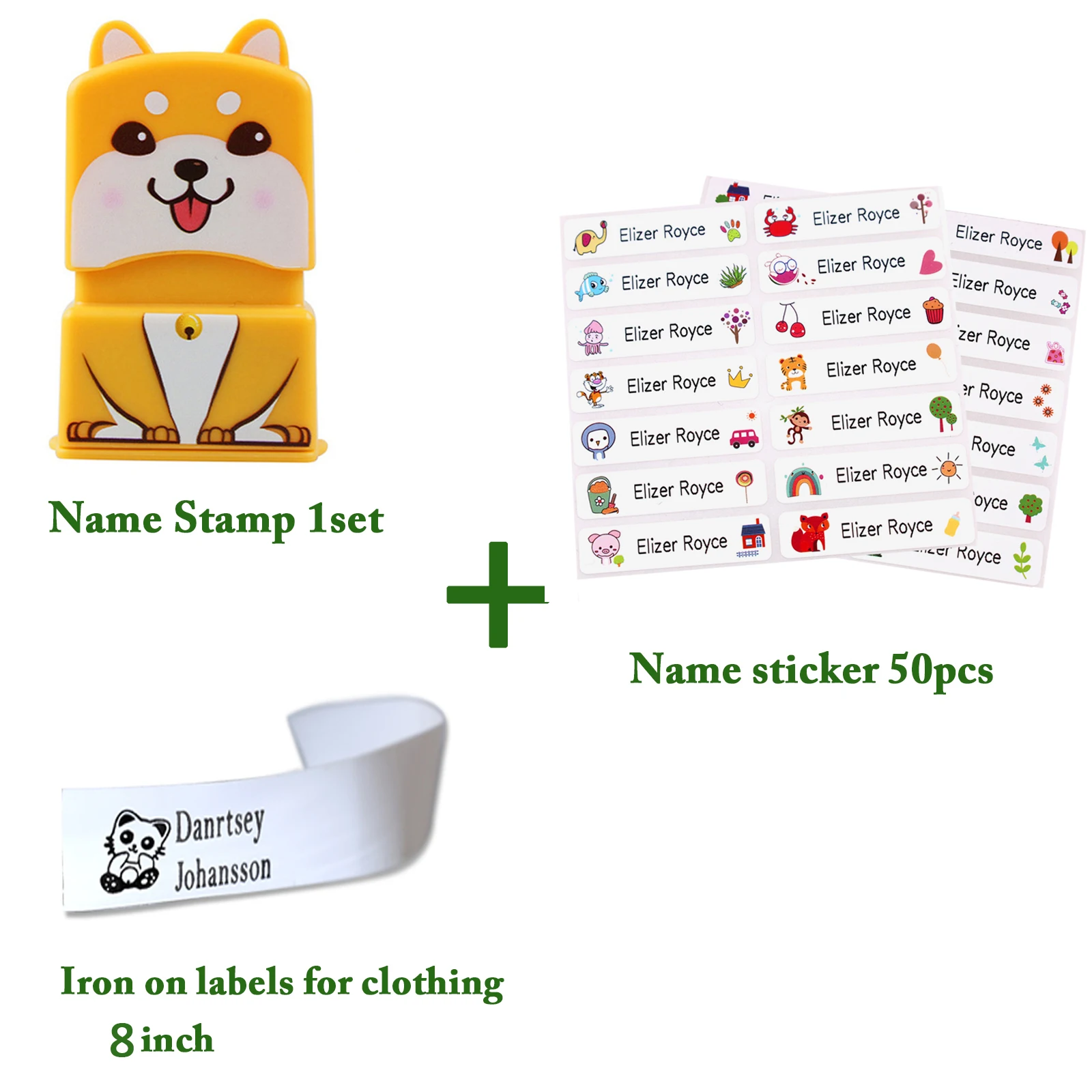 Custom Name Stamp For Baby Children\'s Teacher Clothing Cute DIY Personalized Name Seal Stamps for Clothes Daycare Kindergarten