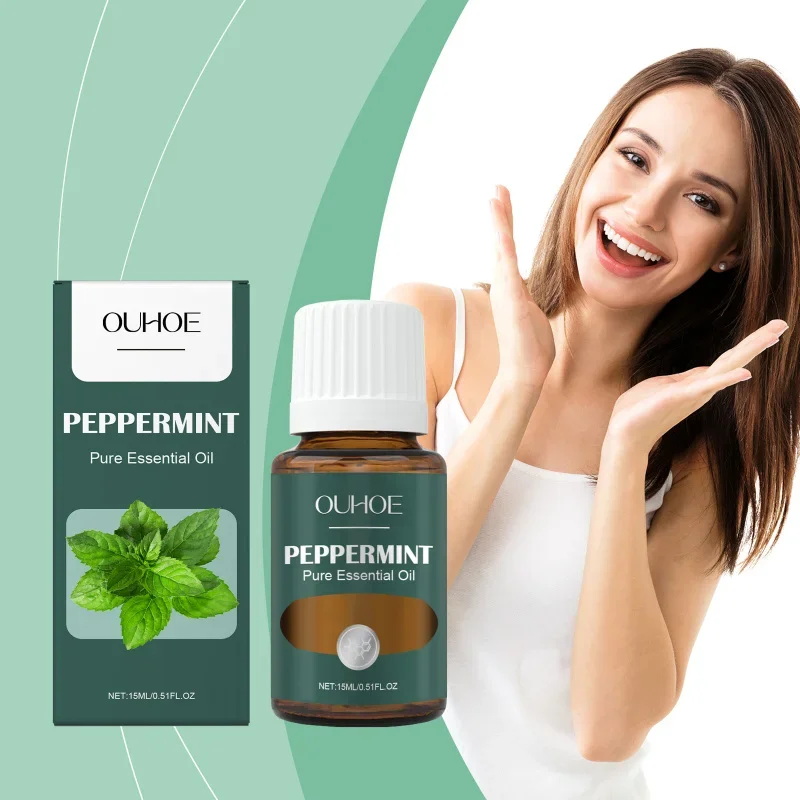 

Peppermint Essential Oil - Cooling Body Massage Oil With Refreshing Scent, 100% Pure Plant Oil For Relaxation & Skin Care