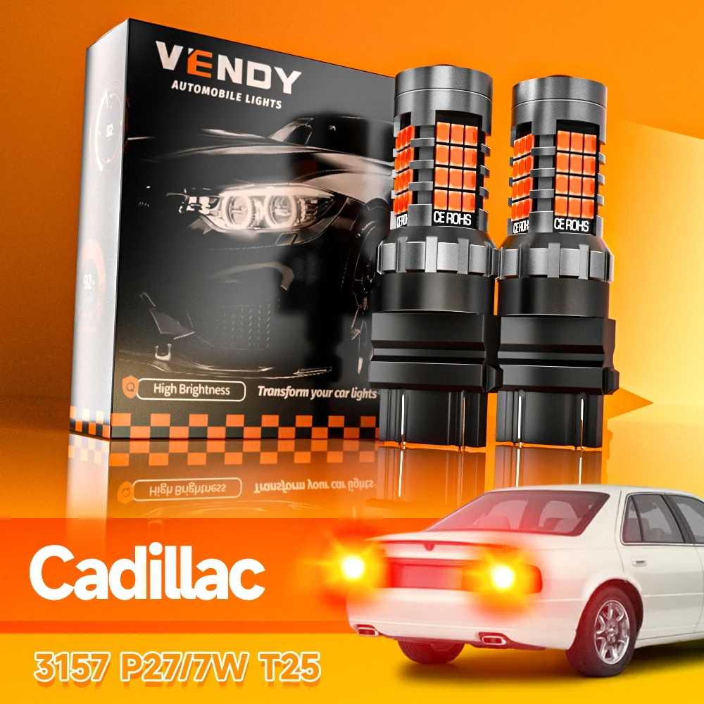 2 uds luz de freno LED lámpara Blub 3157 3057 T25 P27/7W Canbus sin Error para Cadillac Escalade EXT ESV Sevilla CTS 2003-2007