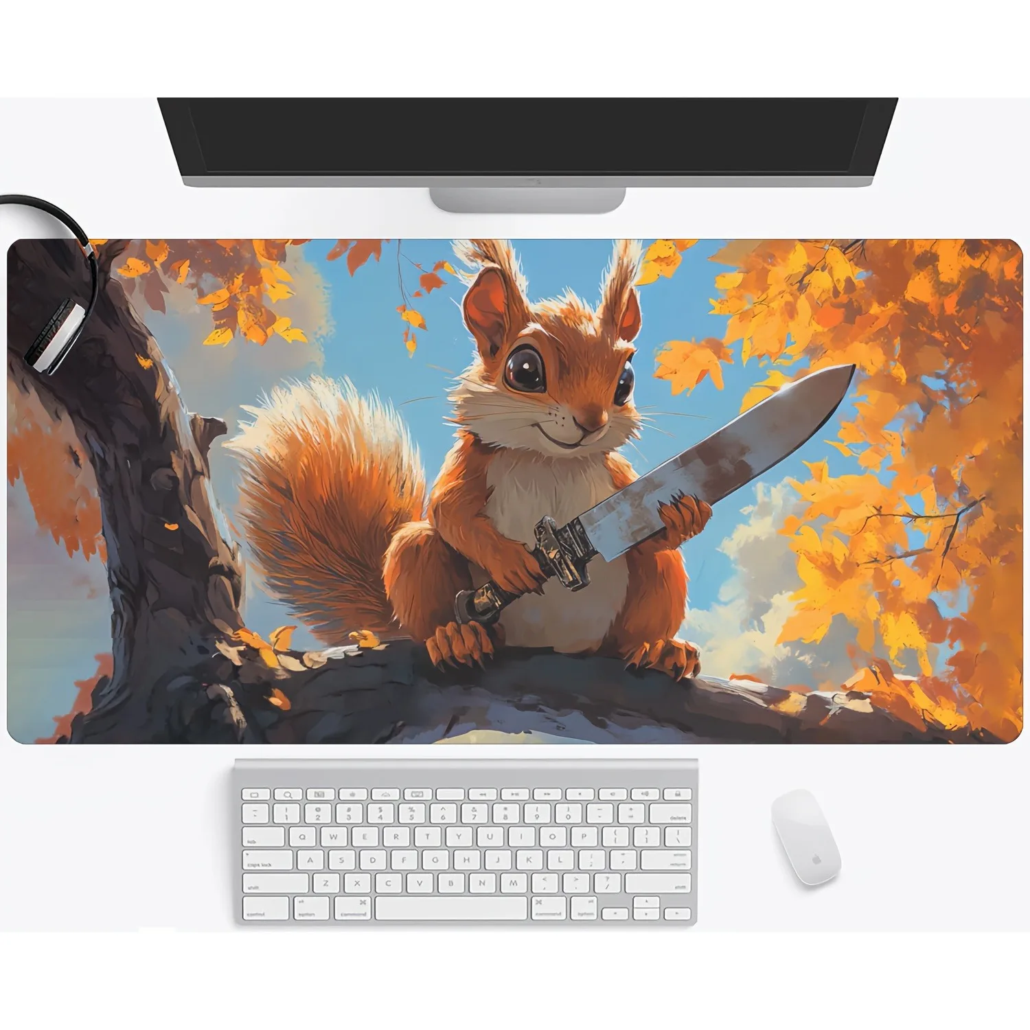 

Deceptive Squirrel Mouse Pad Large Computer Office Game Table Mat XXL MTG TCG Rubber Anti-slip Keyboard Mousepads Long Desk Pads