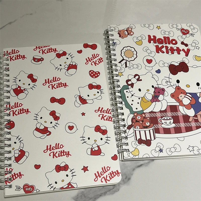 Cute Hello Kitty A5 Coil Notebook Exercise Book Notepad Diary Student Stationery School Supplies Back To School Kids Gift