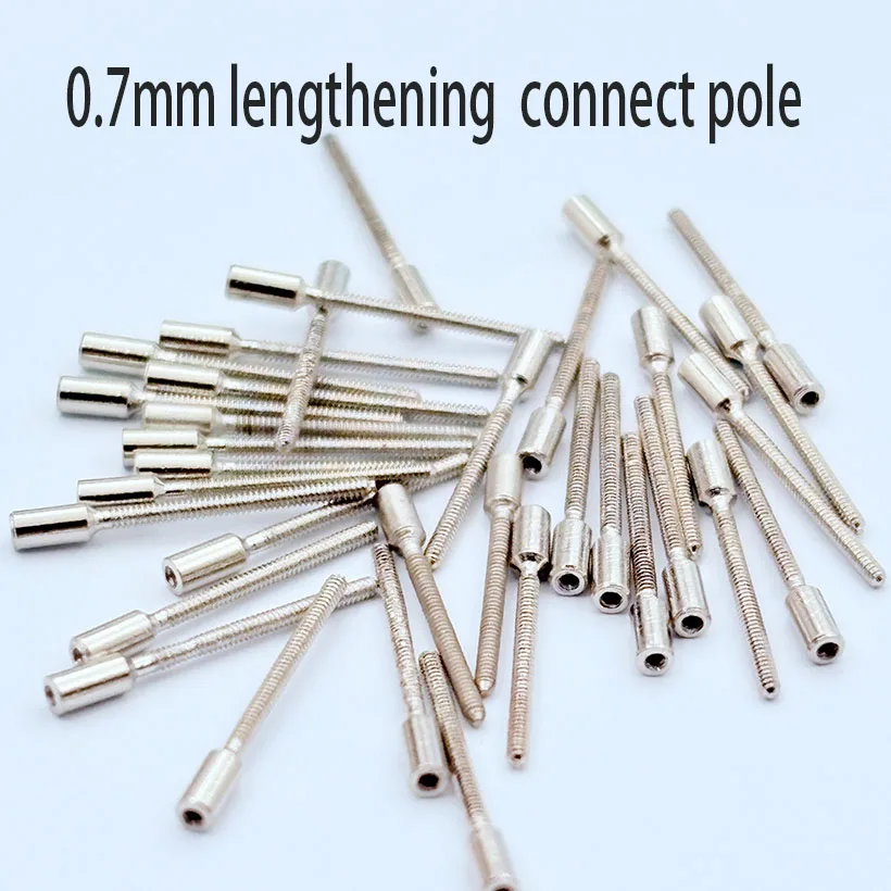 ملحقات الاستيلاء على الساعة 0.7 مم 0.9 مم عمود توصيل إطالة خيط الأسنان 0.9 مم عمود توصيل قصير