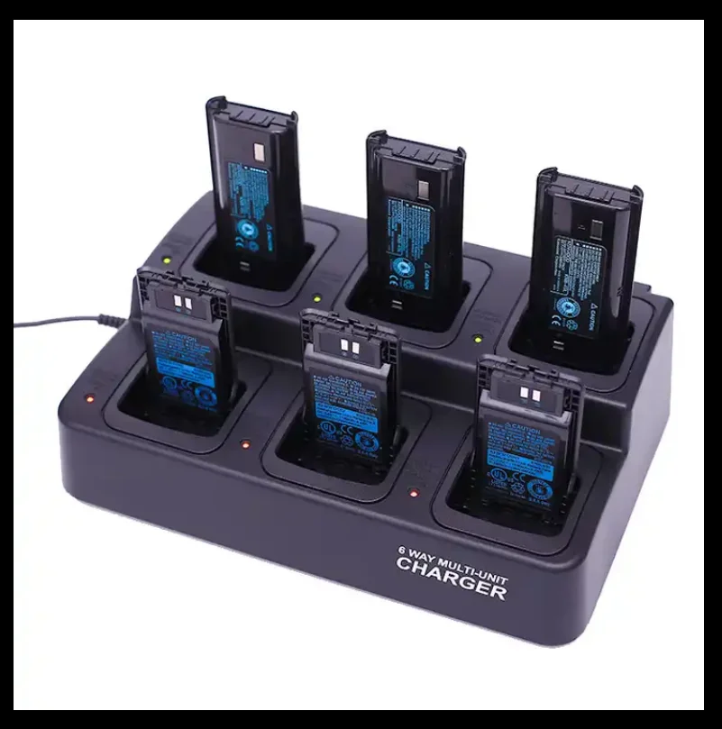 Mulit unit charger 6 way for walkie talkie and battery suit ICOM,MOTOROLA,VERTEX,KENWOOD