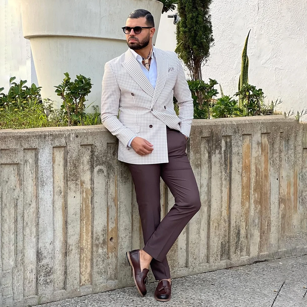 

Элегантные мужские костюмы, роскошные двубортные костюмы с острым лацканом, узкая мужская одежда, индивидуальный деловой офис, комплект из двух предметов, куртка, брюки