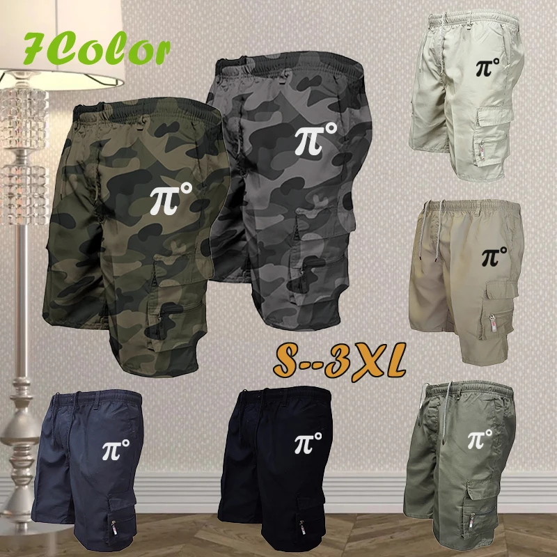 

2024 New Fashions Men's Summer Casual Cargo Shorts Jogging Loose Multi-pockets Elastic Waist Work Beach Overalls Hiking trousers