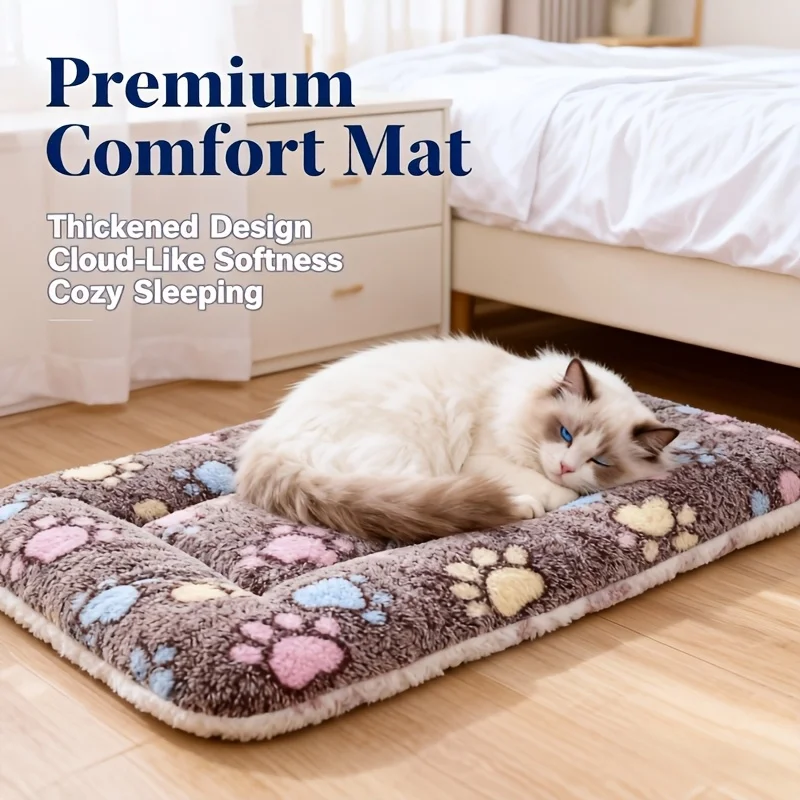 Cobertor de Flanela Grosso e Macio para Pets, Almofada Quente de Lã para Dormir, Tapete Confortável para Sofá e Colchão para Cães e Gatos, Suprimentos para Descanso Interno