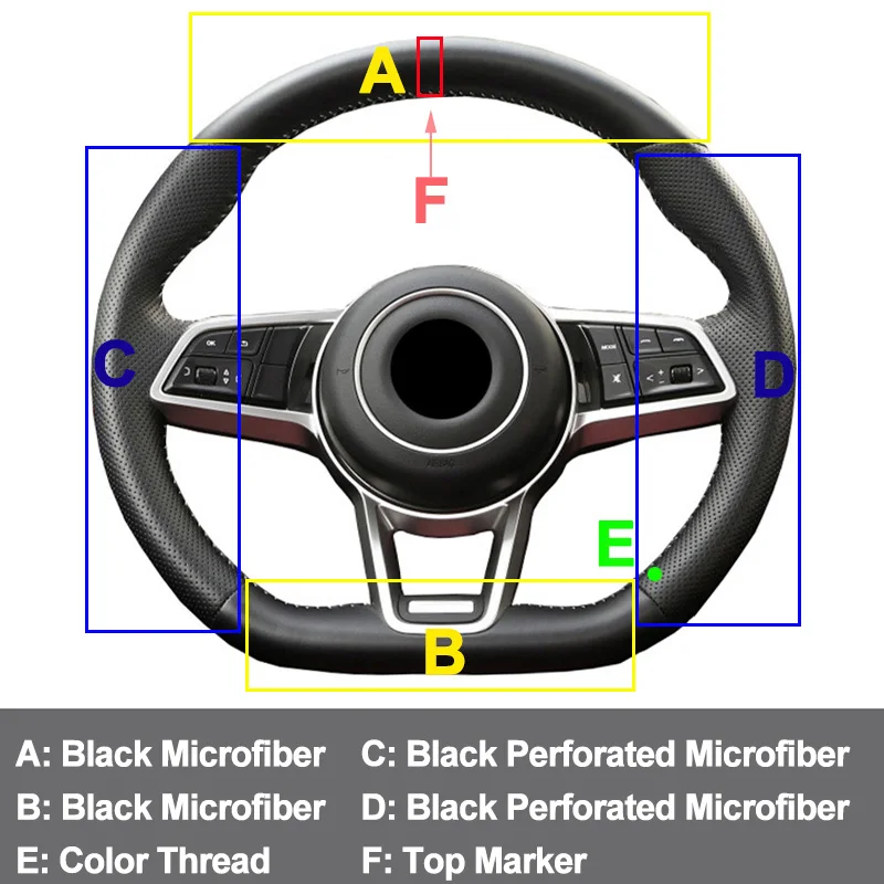 Hand Sewing Stitching Car Auto Steering Wheel Cover For Dongfeng DFSK Fengon Glory 500 21-23 E3 19-22 IX5 IX7 18-23 580Pro 20 21