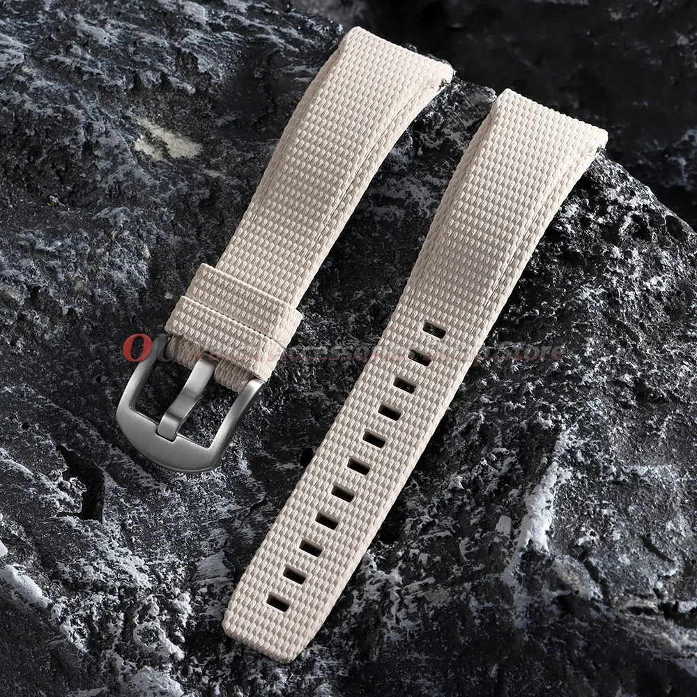 FKM Gummi-Uhrenarmband mit Gebogenen Enden 20mm 21mm 22mm für Omega für Seiko Militärarmband Schnellverschluss Herren Sportarmband für Longines – Detail 13