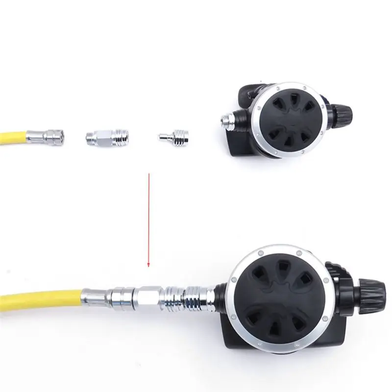 A78I Scuba Diving Adapter Male and Female 9/16 to BCD Standard Connectors Diving Part for Regulator Medium Pressure Hoses
