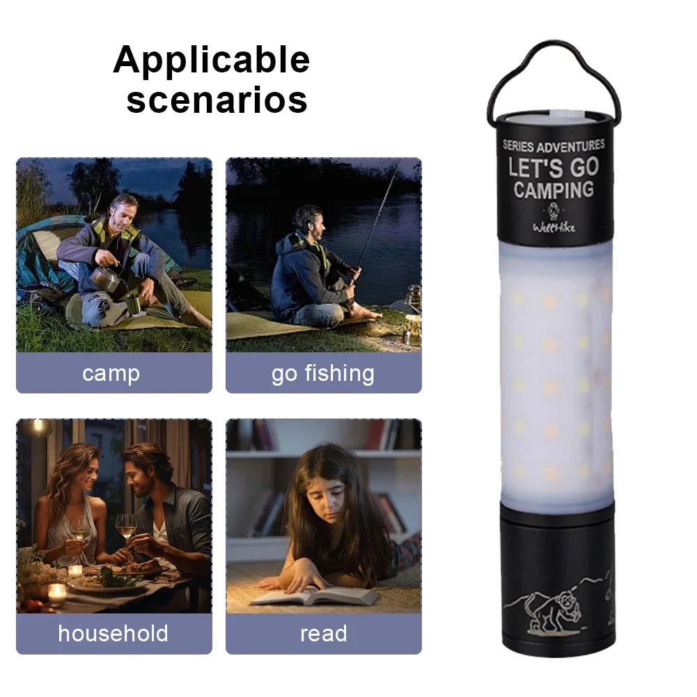 Super Bright Flashlight IPX4 Waterproof Handheld LED Torch 2600mAh Portable Hand Lantern Power Bank for Outdoor Camping Hiking