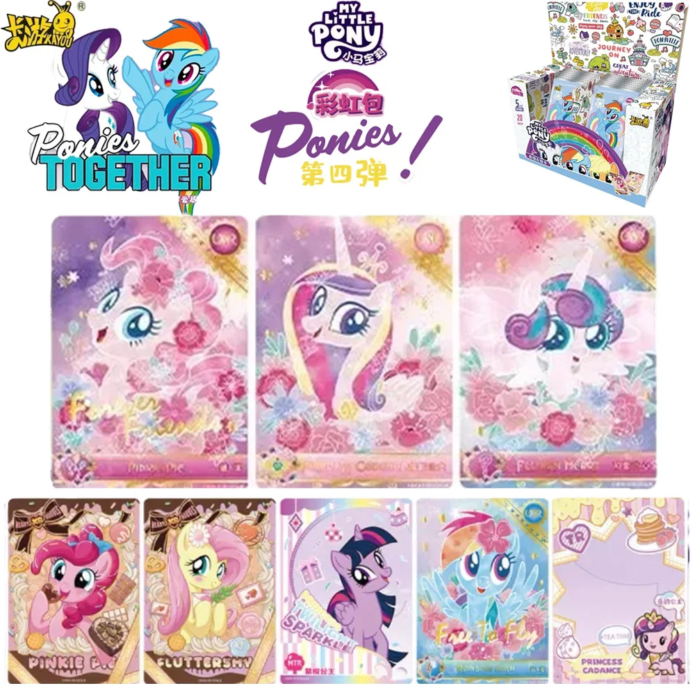 KAYOU Genuine My Little Pony Rainbow Series Collectible Cards Cartoon Toy Gifts for Girls with Original Box