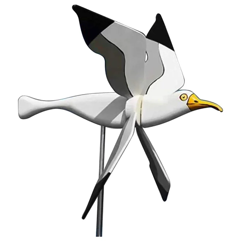 Seagulls Asuka Windmill,New Flying Seagul Windmill Garden Spinner Parrot Seagull Bird Kids Toys,Pneumatic Top