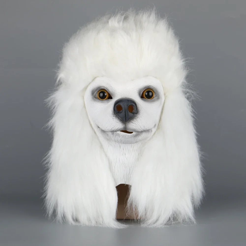 

Маска животных, пудель, немецкая овчарка, собаки, косплей, маски для собак, шлем, карнавальный маскарадный костюм на Хэллоуин для взрослых и детей