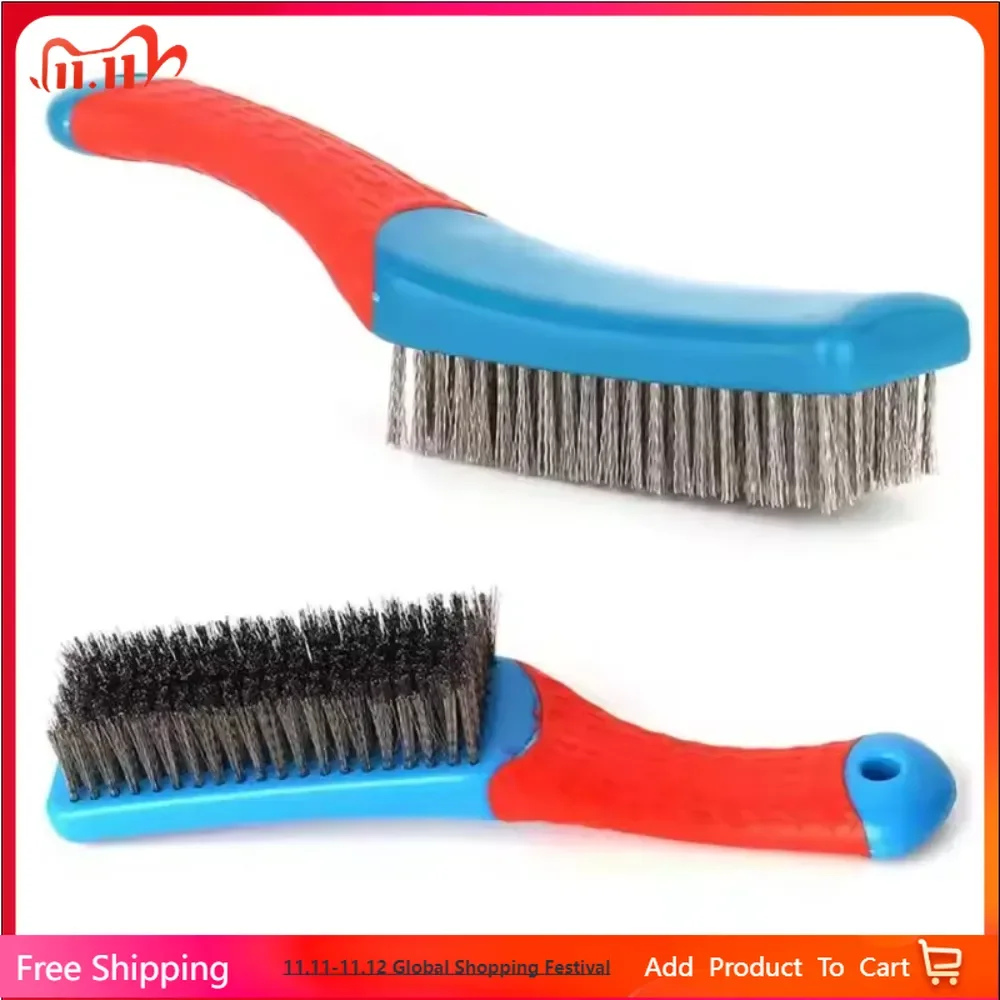 

1PC Wooden Handle Copper Wire Brush for Polishing, Rust Removal, Polishing,cleaning, and Cultural Toys/Diamond Bodhi Walnut