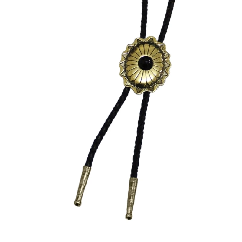 YQ Punk Western Cowboy Bolo Tie หินเนคไทสร้อยคอเครื่องแต่งกายอุปกรณ์เสริม