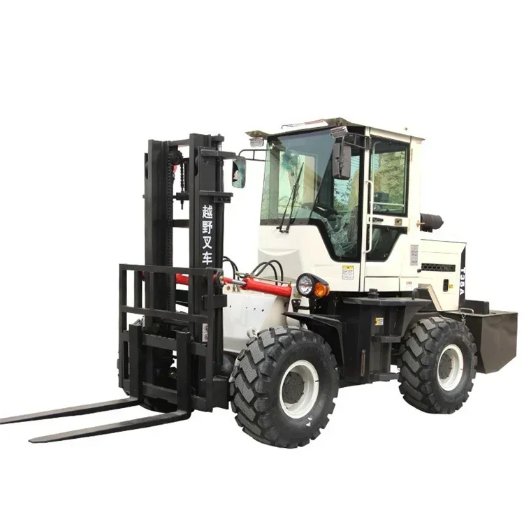 Off-road forklift four-wheel drive 3 tons internal combustion four-wheel lift hydraulic multi-functional diesel lift truck