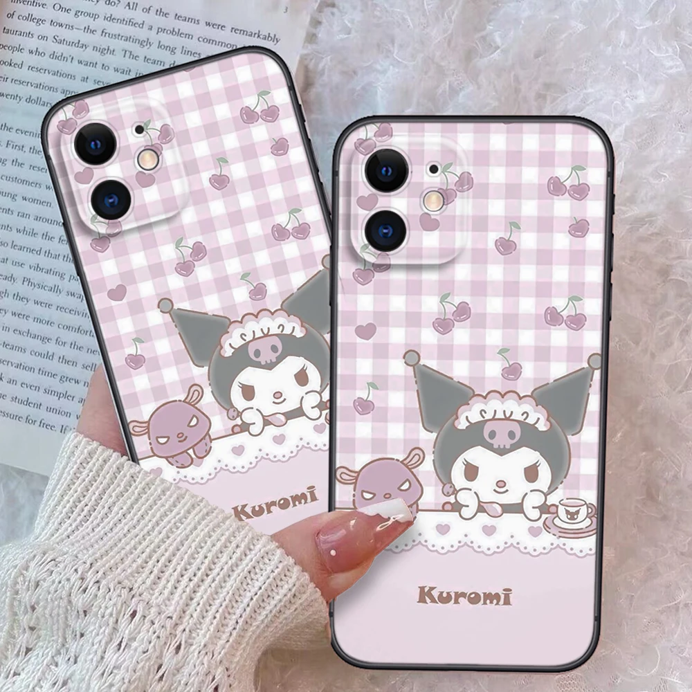 Z78 casing lembut kartun Kuromi, untuk Samsung S9 S10E S10 Lite S20 Ultra S21S S21 Fe S22 S23 S30 Plus Note 10 20 M30S M21 M31 M51