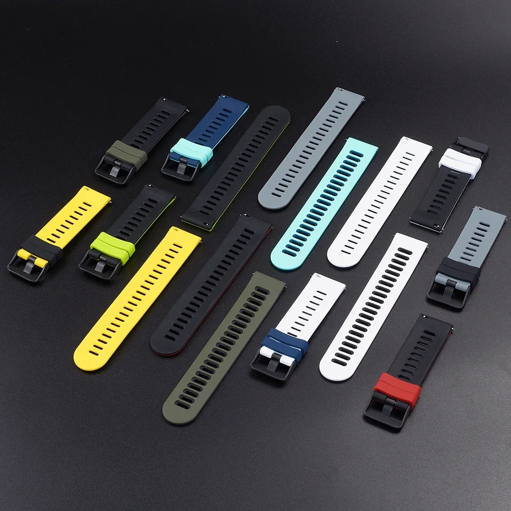 20mm Silicone Strap For Garmin Forerunner 165 Band for Vivoactive 5 3 Venu Sq 2 245 645 Approach S12 S40 Bracelet Watchband