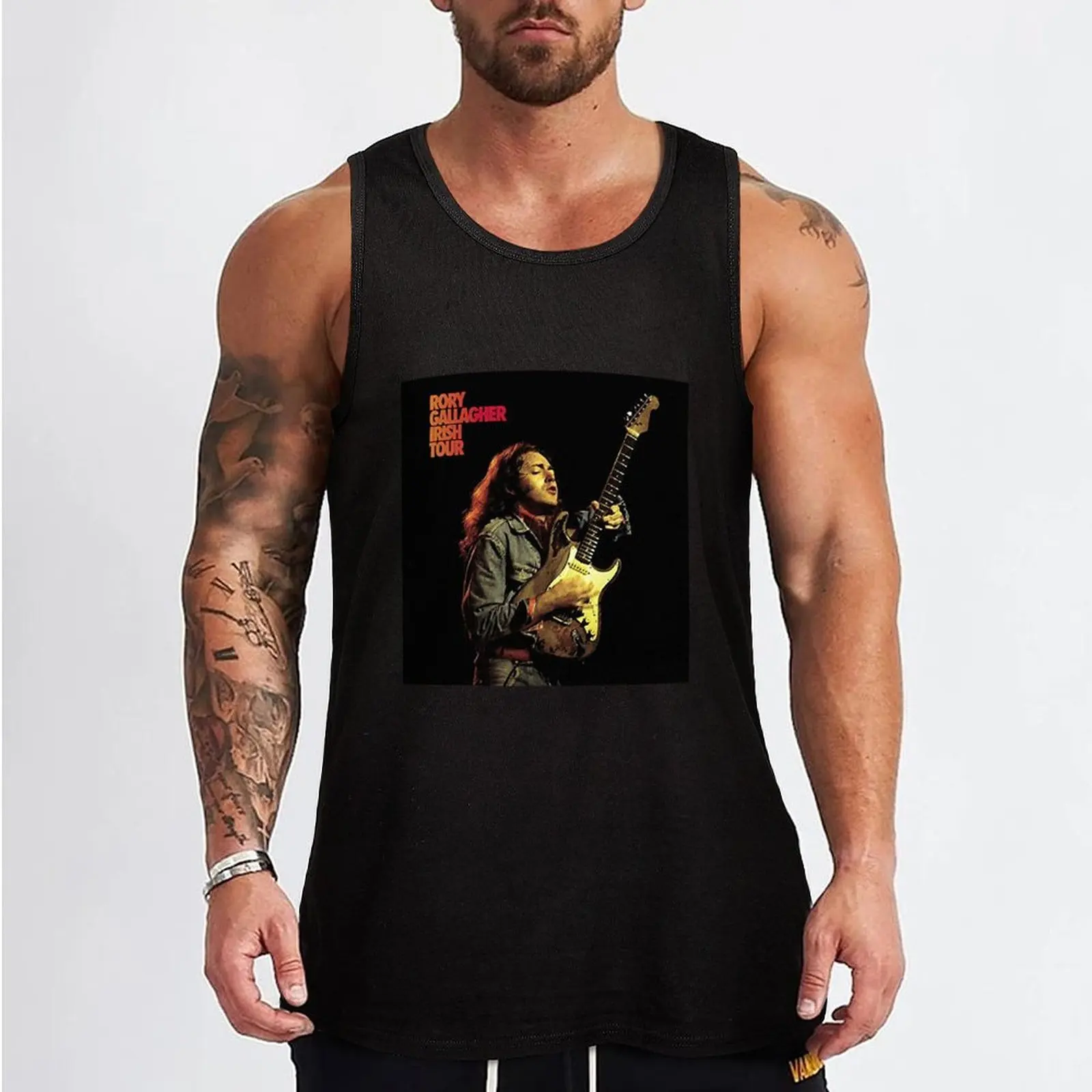 Rory Gallagher Irish Tour Tank Top Cotton Tank Top Soft Casual Sleeveless Shirt