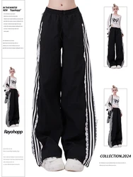 Kobiety American Vintage 2000s Harajuku spodnie sportowe luźne spodnie Pantalones Y2k japoński Goth Punk e-girl luźne swobodne biegaczy