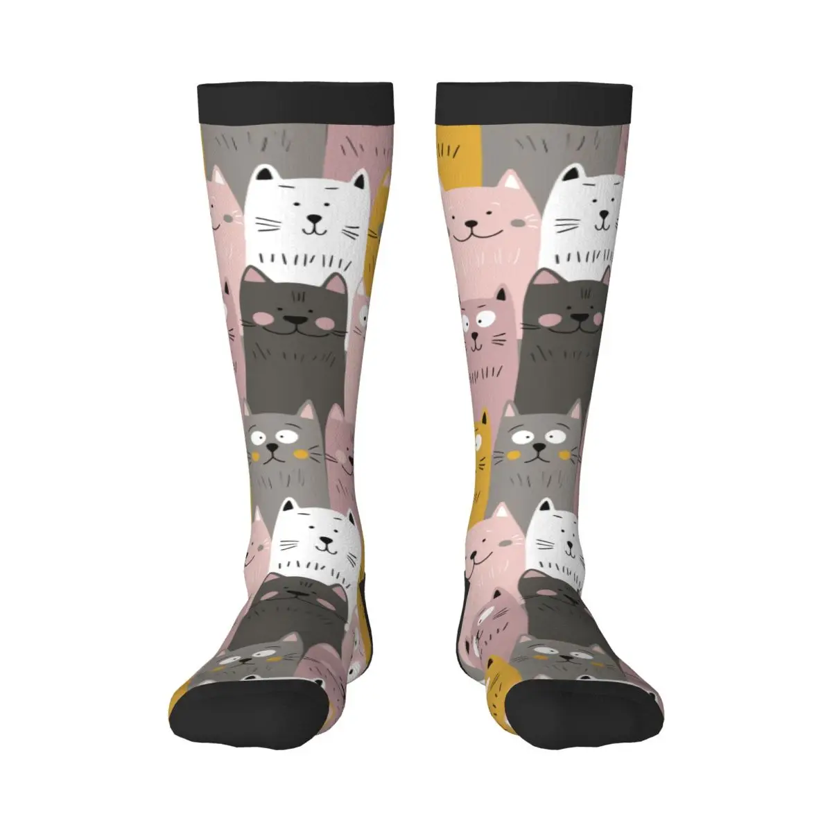 

Cute Kitten Scandy Cats Unisex High Socks for Men Women Autumn Winter
