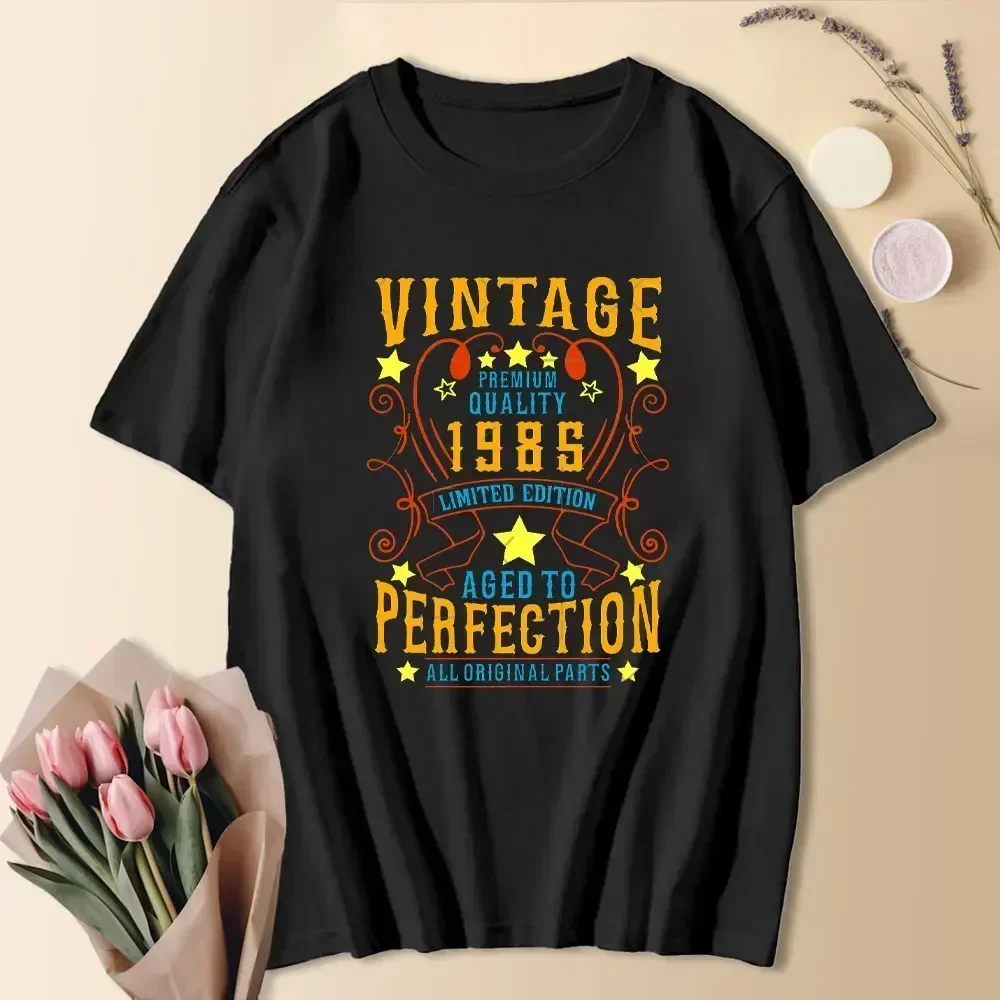1985 40th 40 Years Old Limited Edition Vintage Cotton T Shirt Men Women Birthday Anniversary T-shirts Gift Short Sleeve Tee Tops image 5