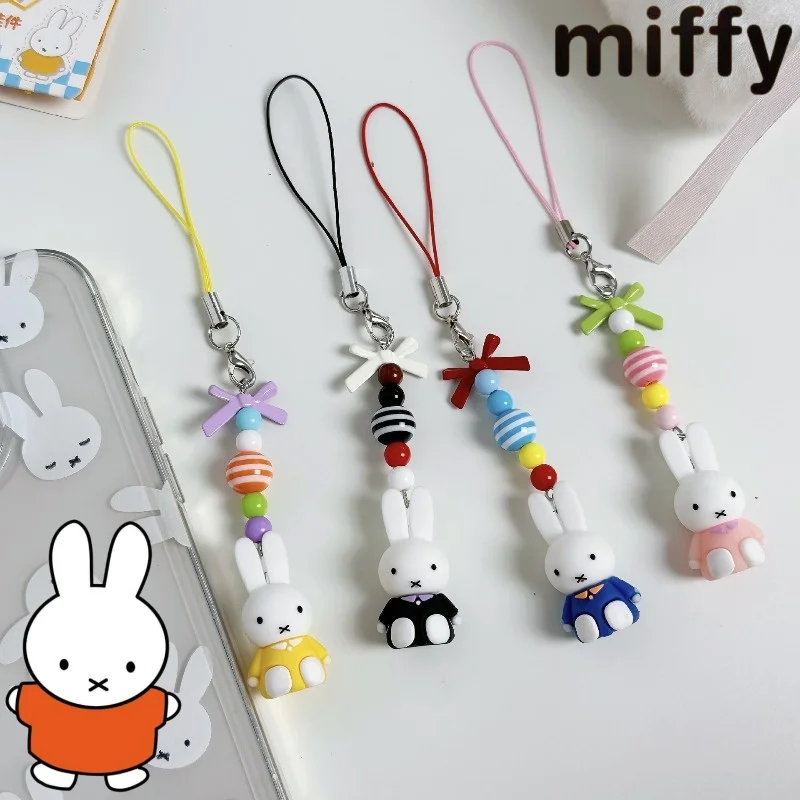 

Miffy rabbit sweet and cute creative cartoon pattern, simple, fashionable, versatile portable phone chain decoration pendant