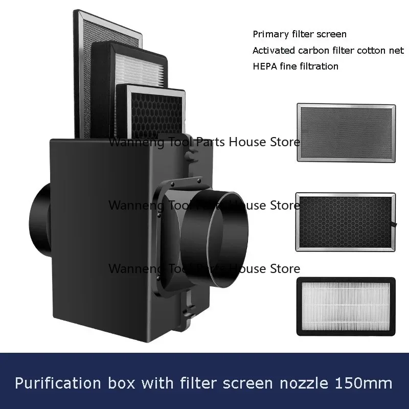 กล่องกรองอากาศ 3 ชั้น พร้อมแผ่นกรอง HEPA และคาร์บอน สำหรับระบบระบายอากาศ ระบบ HVAC ระบบทำความร้อนและความเย็น
