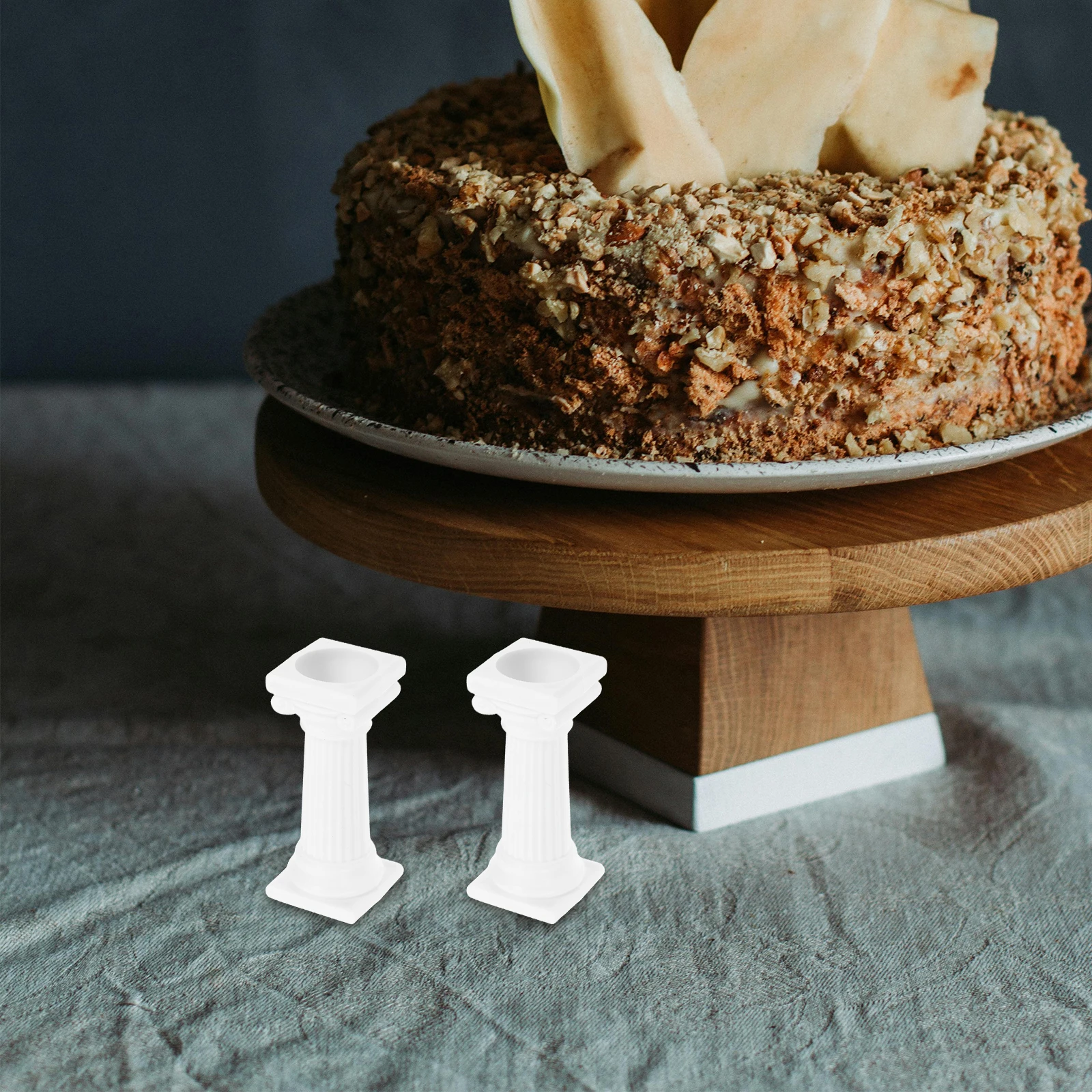 

8Pcs Cake Supports for Tiered Cakes Roman Column Cake Stands Stable Pillars for Wedding Dessert Table Desert Table Display Stand