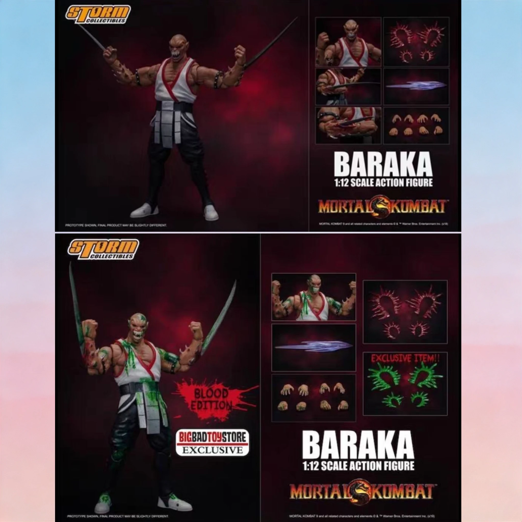 

В наличии: Фигурка Baraka (подчиненный Шао-Кана) из Mortal Kombat от Storm Toys, масштаб 1/12, коллекционный подарок