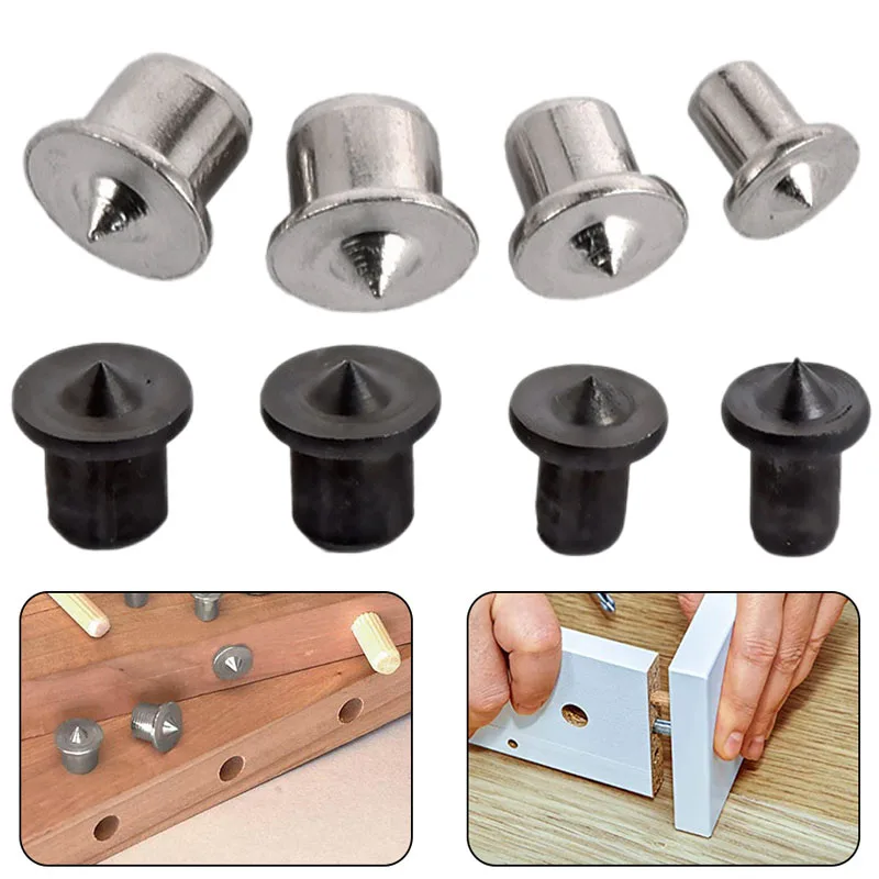 

8Pcs/Set Dowel Pin Center Punch Round DIY Positioner Panel Furniture Locator Woodworking Accessories 6mm/8mm/10mm/12mm