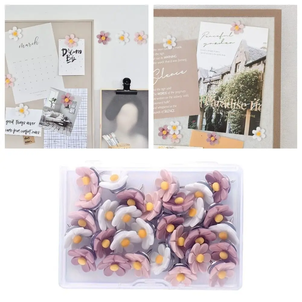 20/30/50pcs tragbare kreative sechs blättrige Blumen-Pushpins DIY Foto Wand dekoration farbige Push-Pins wieder verwendbare niedliche Daumens tifte Büro