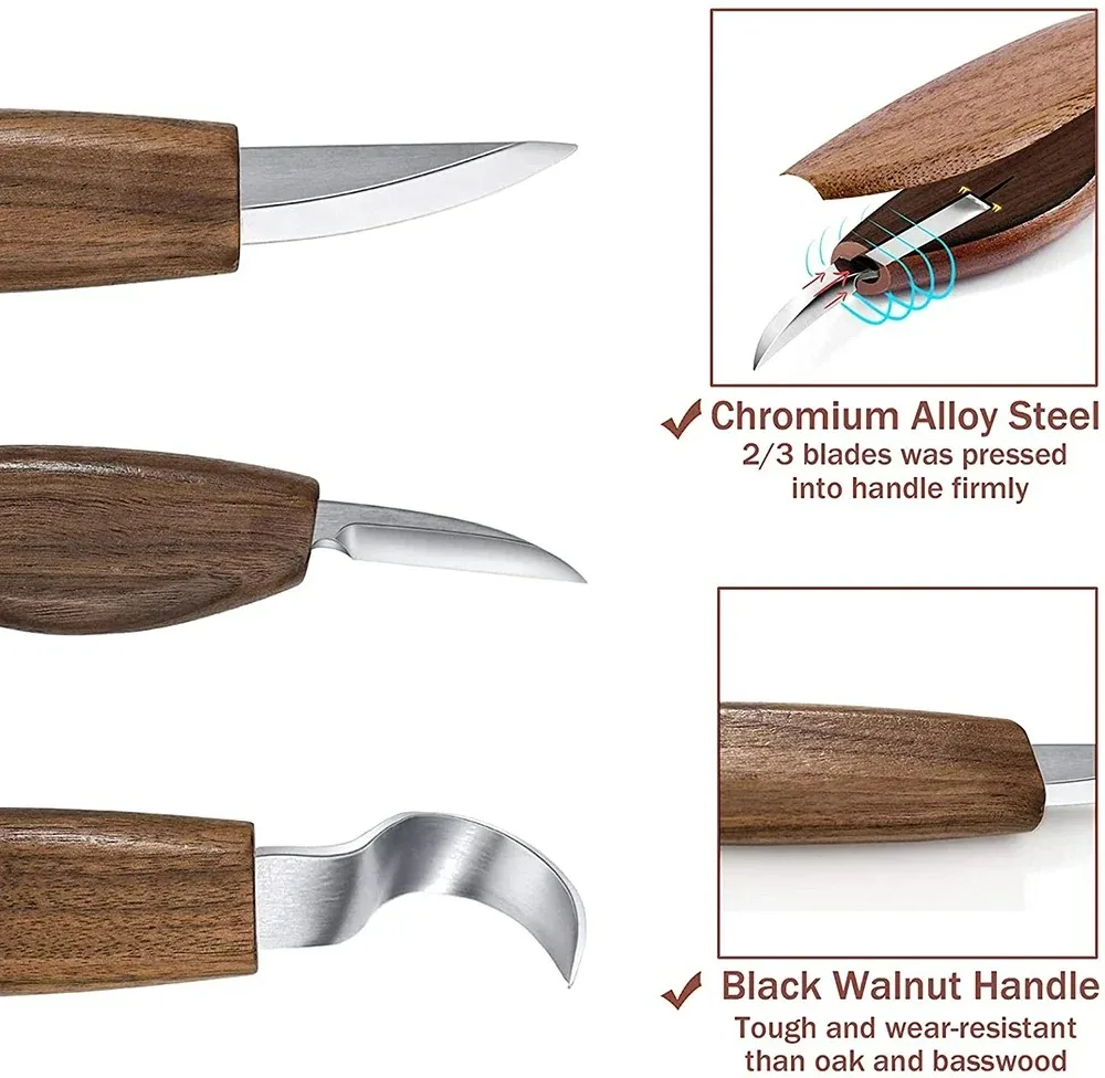 Wood Carving Kit Tools Wood Carving Knife DIY Peeling Woodcarving Hand Tool Set Woodcut Wood Carving Knives Worker