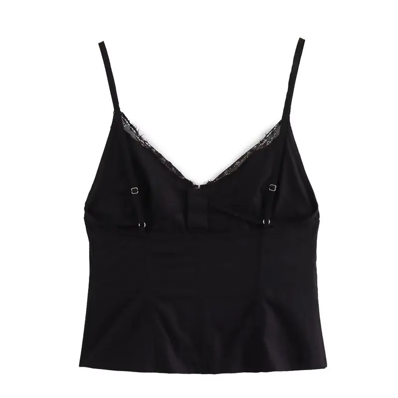 2024년 여름 여성용 다용도 실크 레이스 바디콘 크롭탑 패셔너블 다용도 숏 길이 기타 소재 00%