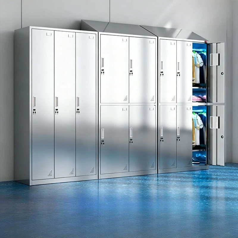 

Modern Minimalist Stainless Steel Cabinet Disinfection Cabinet for Factory Cleanroom Staff Changing Room Office Furniture FYFC