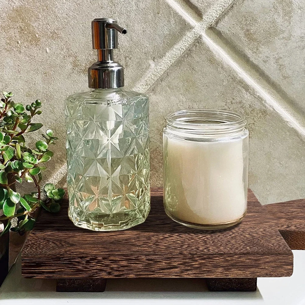 

Wooden Soap Holder For Bathroom Home Flowerpot Base Display Stand Natural Wood Storage Rack Tray Simple Soap Container Balcony