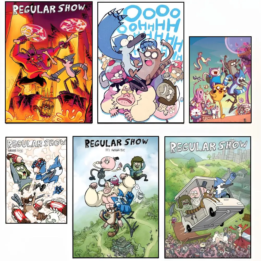 animation comedy Regular Show Poster Modern Living Room Artwork & Beautiful Home Decor Style