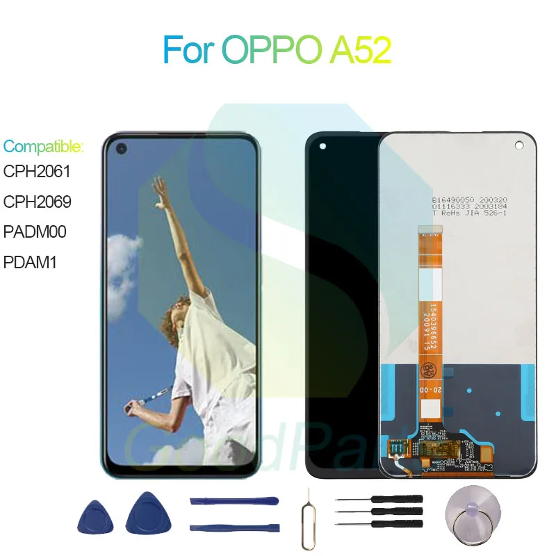 For OPPO A52 LCD Display Screen 6.5