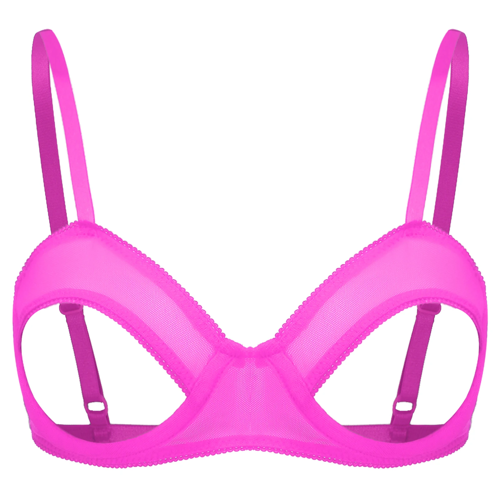 ملابس داخلية نسائية شفافة من خلال حمالة صدر مكشوفة من Bralette مثيرة شبكية مفتوحة من Underwire حمالة صدر رافعة ملابس داخلية علوية غريبة غير مبطنة